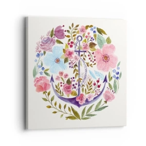 Canvastavla - Bild på duk - En seglares goda sömn - 30x30 cm