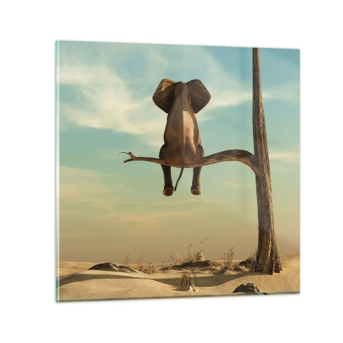 Glastavla - Bild på glas - Ny synvinkel - 70x70 cm