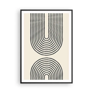 Affisch i svart ram - Om en stund... - 70x100 cm