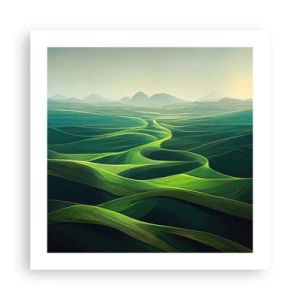 Affisch - I gröna dalar - 50x50 cm