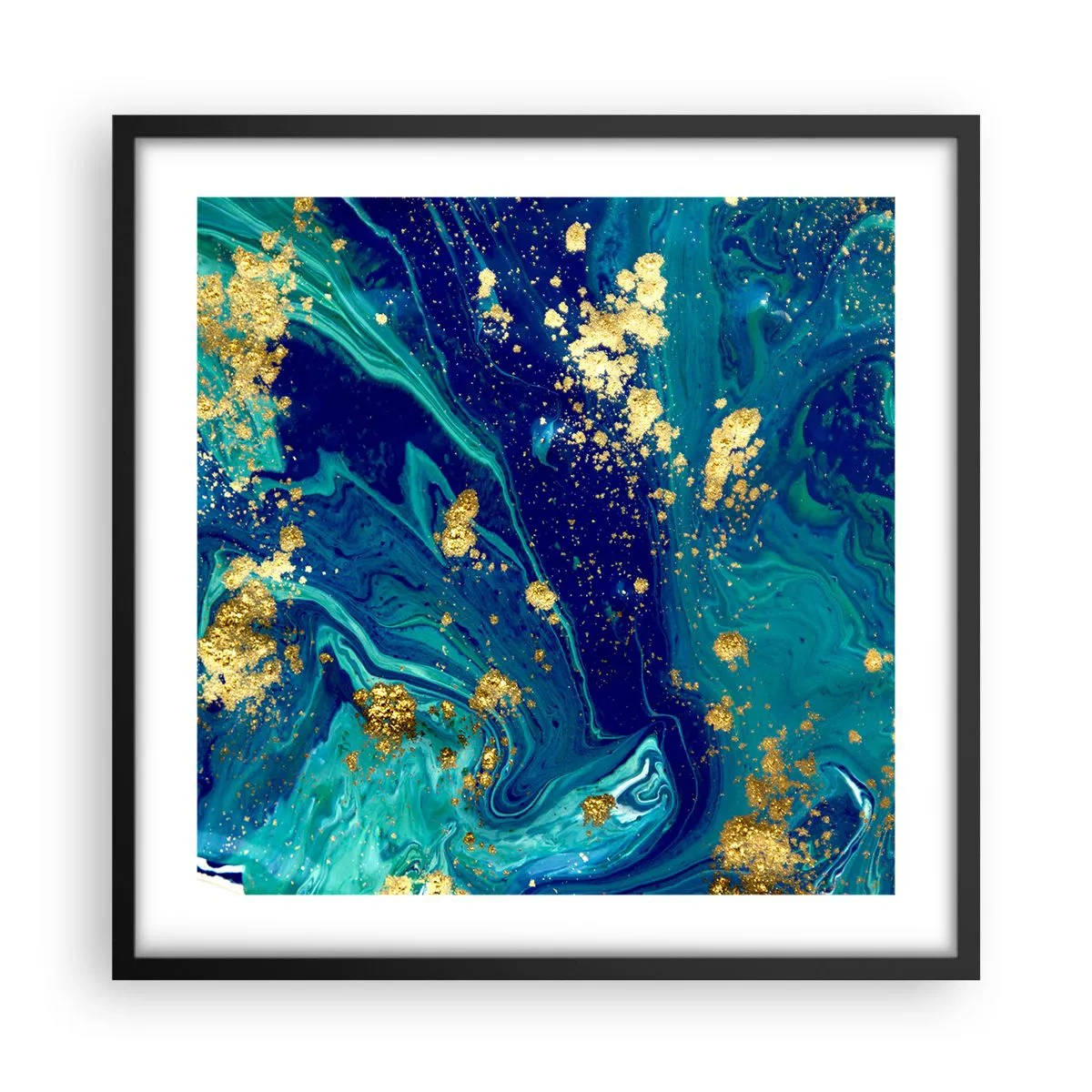 Affisch i svart ram - Solflingor  - 50x50 cm