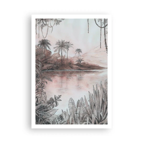 Affisch - En upptäcktsresandes dagbok från 1800-talet - 70x100 cm