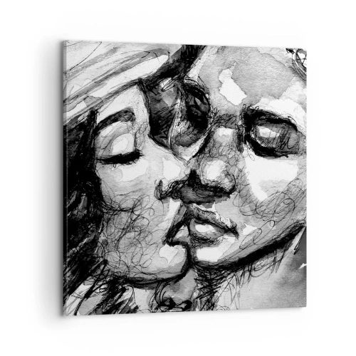 Canvastavla - Bild på duk - Ett ömt ögonblick - 60x60 cm