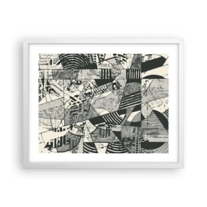 Affisch i vit ram - Nutidens dynamik - 50x40 cm