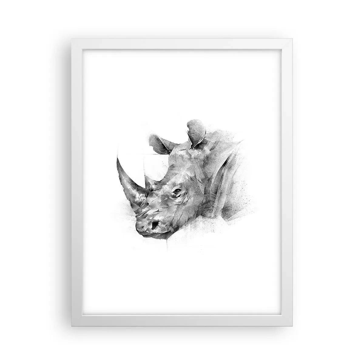 Affisch i vit ram - Afrikansk porträtt - 30x40 cm