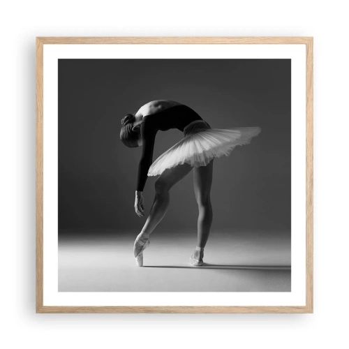 Affisch i ram av ljusek - Bella ballerina - 60x60 cm