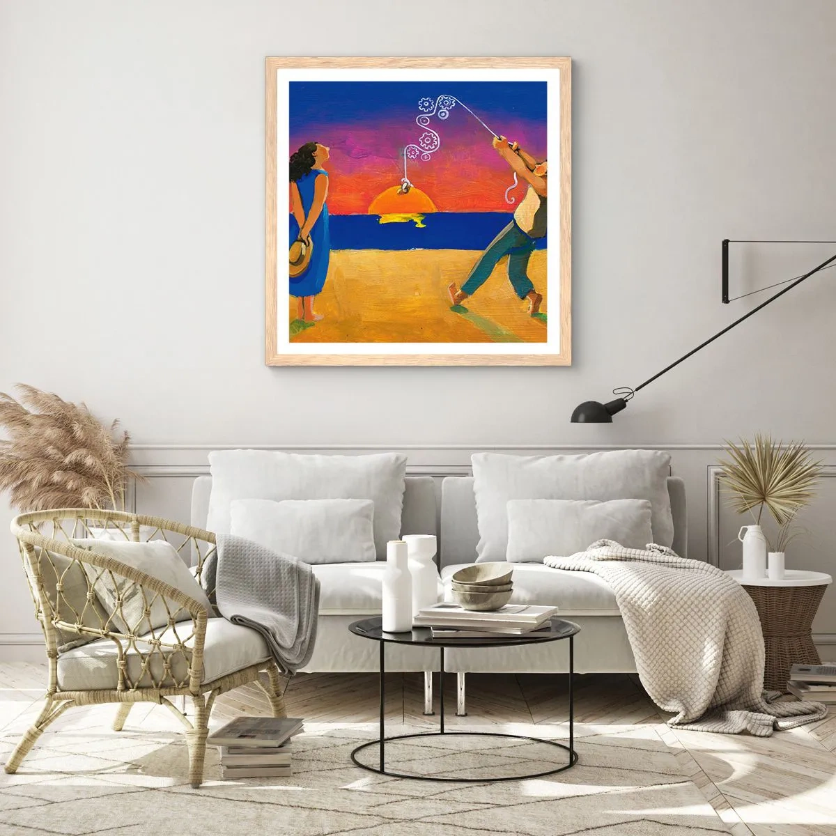 Affisch i ram av ljusek - Mer än en stjärna från himlen - 50x50 cm