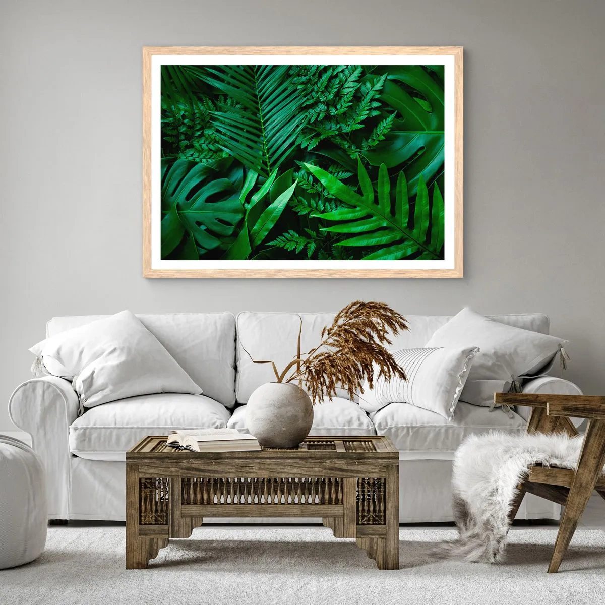 Affisch i ram av ljusek - Omgärdade av grönskan - 91x61 cm