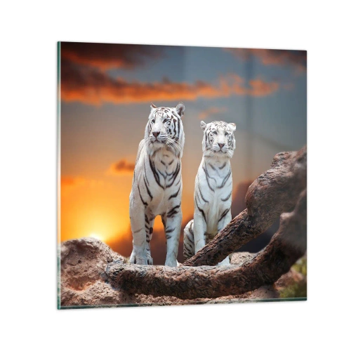 Glastavla - Bild på glas - Helt som i Narnia - 50x50 cm