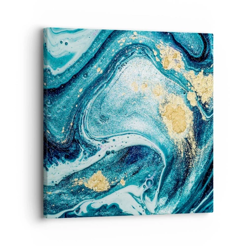 Canvastavla - Bild på duk - Blå virvel - 30x30 cm