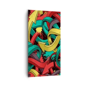 Canvastavla - Bild på duk - Vilken väg till målet? - 65x120 cm