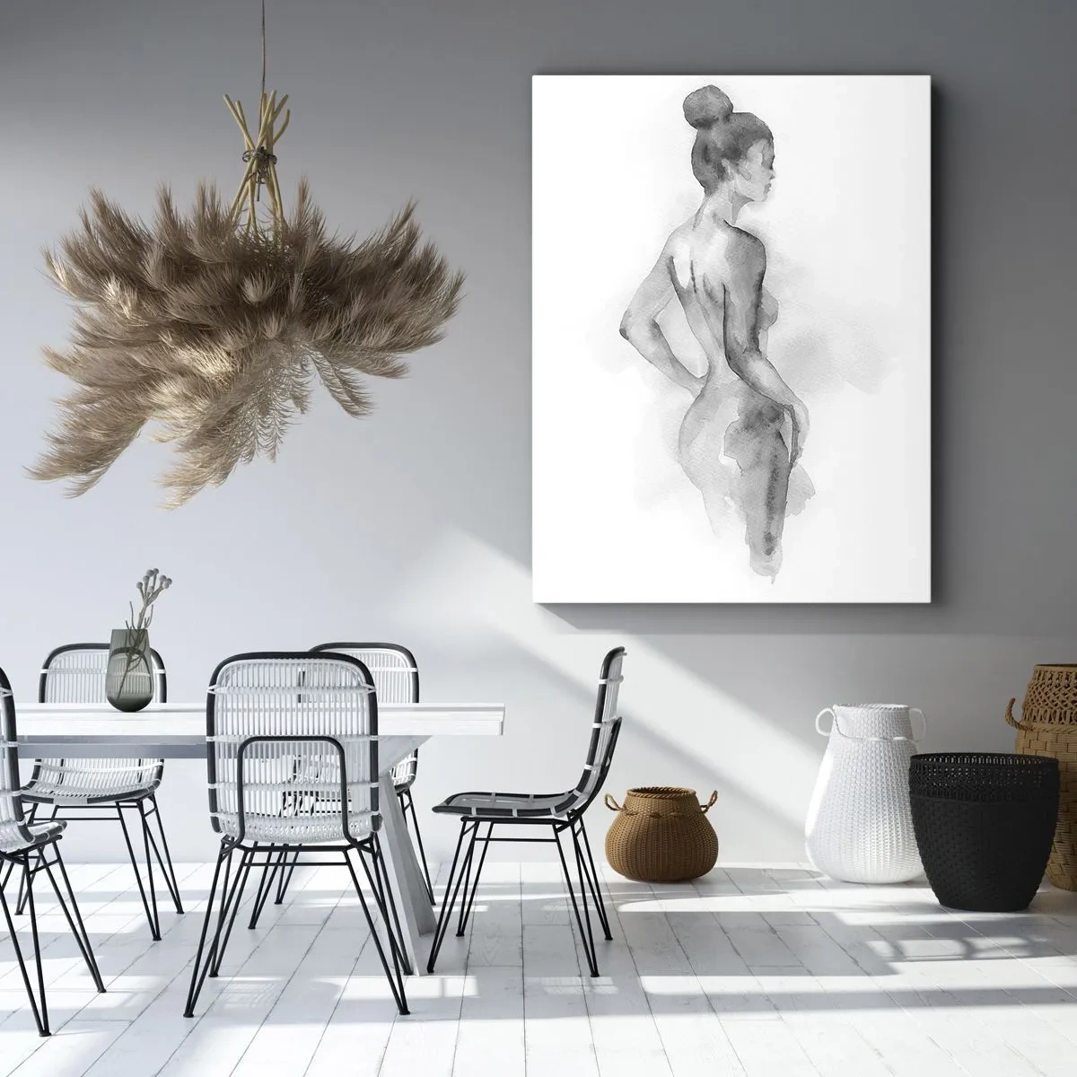 Canvastavla - Bild på duk - Vacker som målandet - 45x80 cm