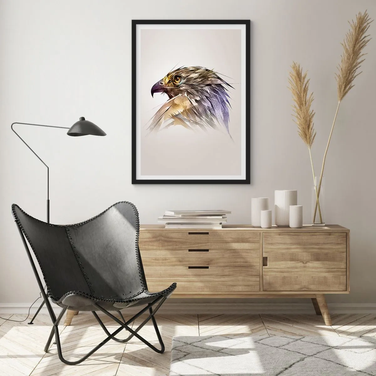 Affisch i svart ram - En kämpes porträtt - 61x91 cm