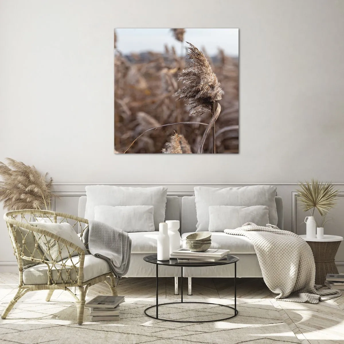 Glastavla - Bild på glas - Dags att flyga bort med vinden - 30x30 cm