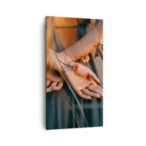 Canvastavla - Bild på duk - Bunden till naturen - 45x80 cm