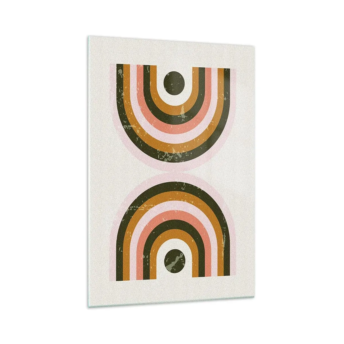 Glastavla - Bild på glas - Tvillingabstraktion - 70x100 cm