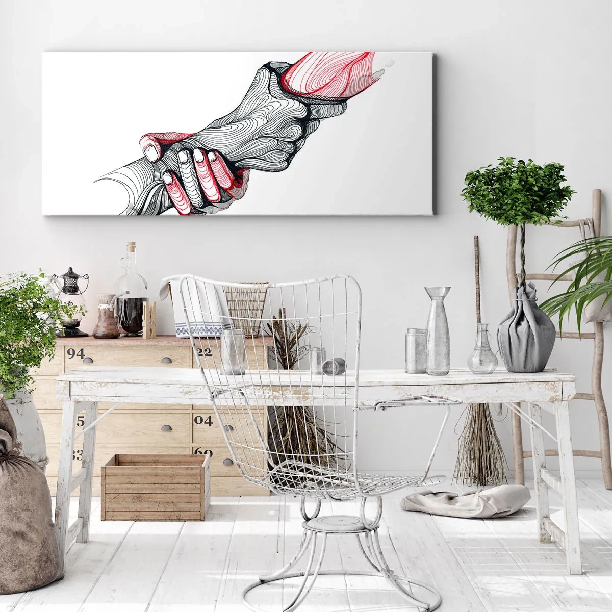 Canvastavla - Bild på duk - Du är i goda händer - 100x40 cm