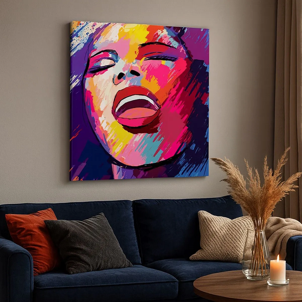 Canvastavla - Bild på duk - Sjunga ut hela livet - 30x30 cm