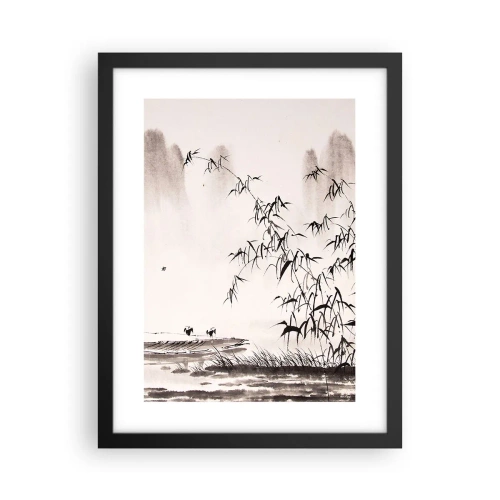 Affisch i svart ram - Risfältens tystnad - 30x40 cm