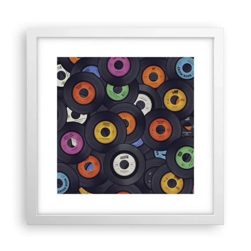 Affisch i vit ram - Klassikens färger - 30x30 cm