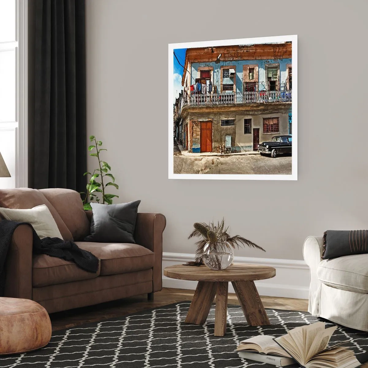 Affisch - Havana stämning - 50x50 cm