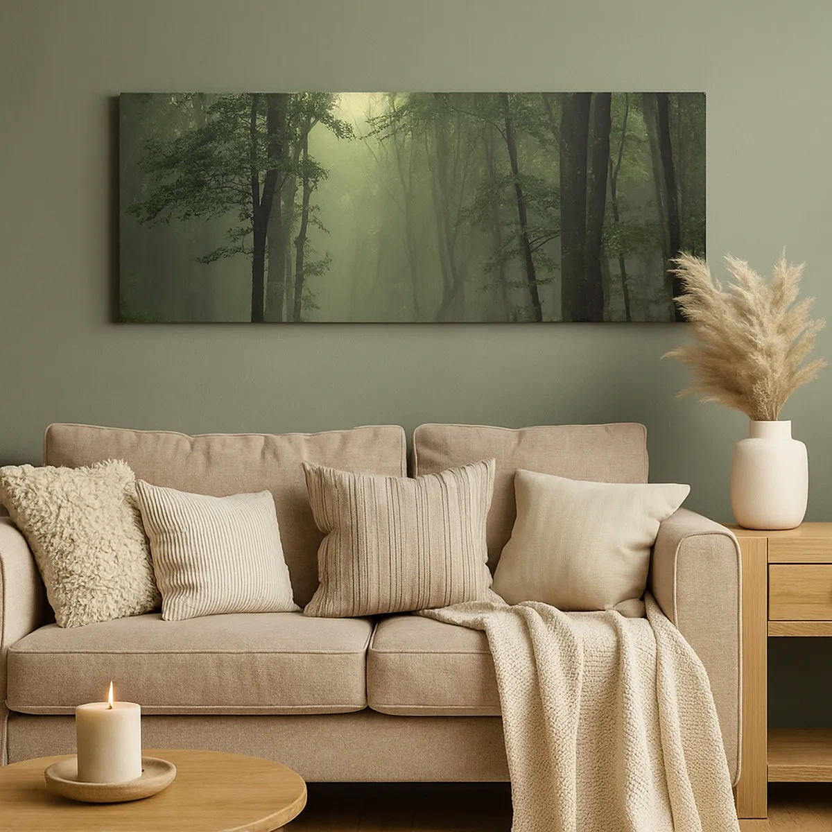 Canvastavla - Bild på duk - Innan skogen vaknar - 30x30 cm