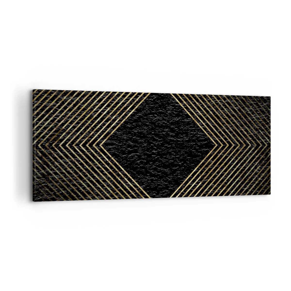 Canvastavla - Bild på duk - Geometri i glamourstil - 100x40 cm