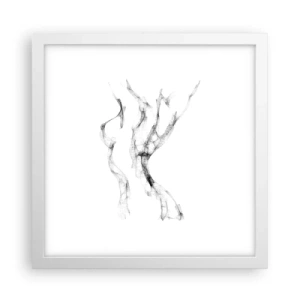 Affisch i vit ram - Vacker och stark - 30x30 cm