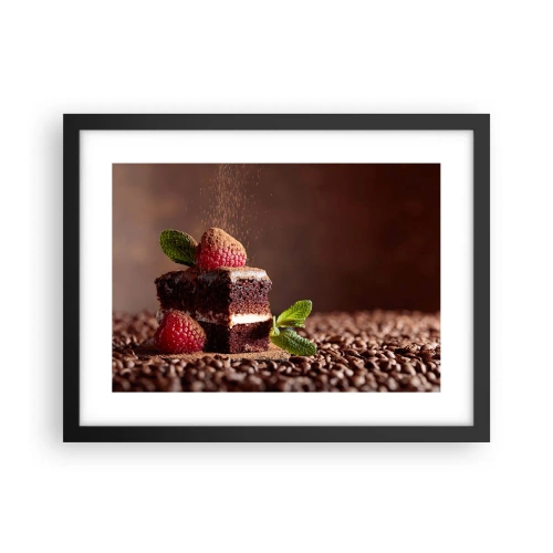 Affisch i svart ram - Livet är ljuvt - 40x30 cm