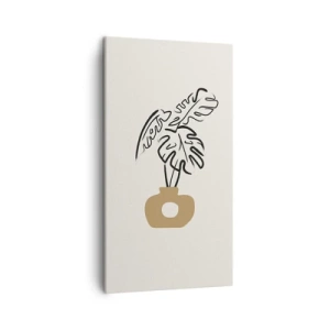 Canvastavla - Bild på duk - Monstera -husdekoration - 45x80 cm