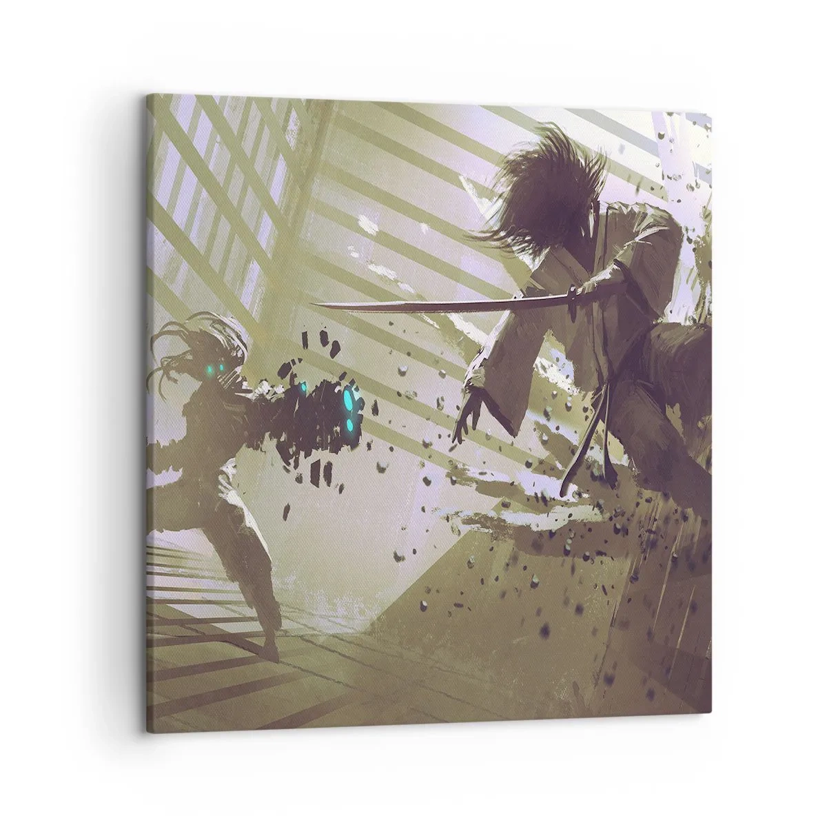 Canvastavla - Bild på duk - Du kan också bli samuraj - 50x50 cm