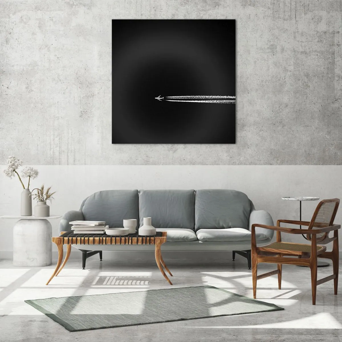 Glastavla - Bild på glas - I en annan dimension - 70x70 cm