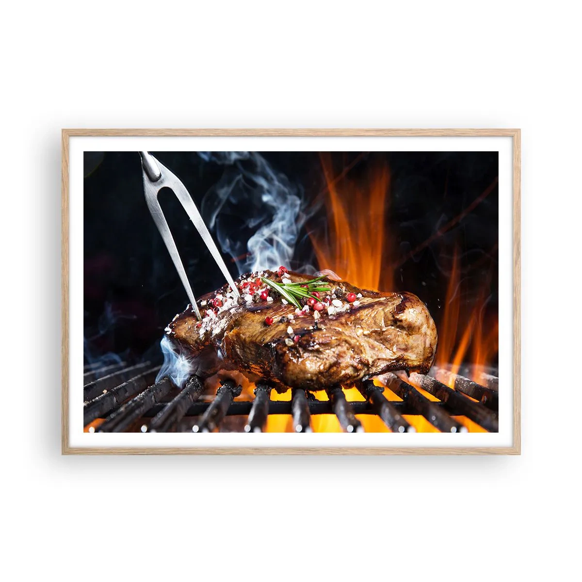 Affisch i ram av ljusek - Saftiga och doftande - 100x70 cm