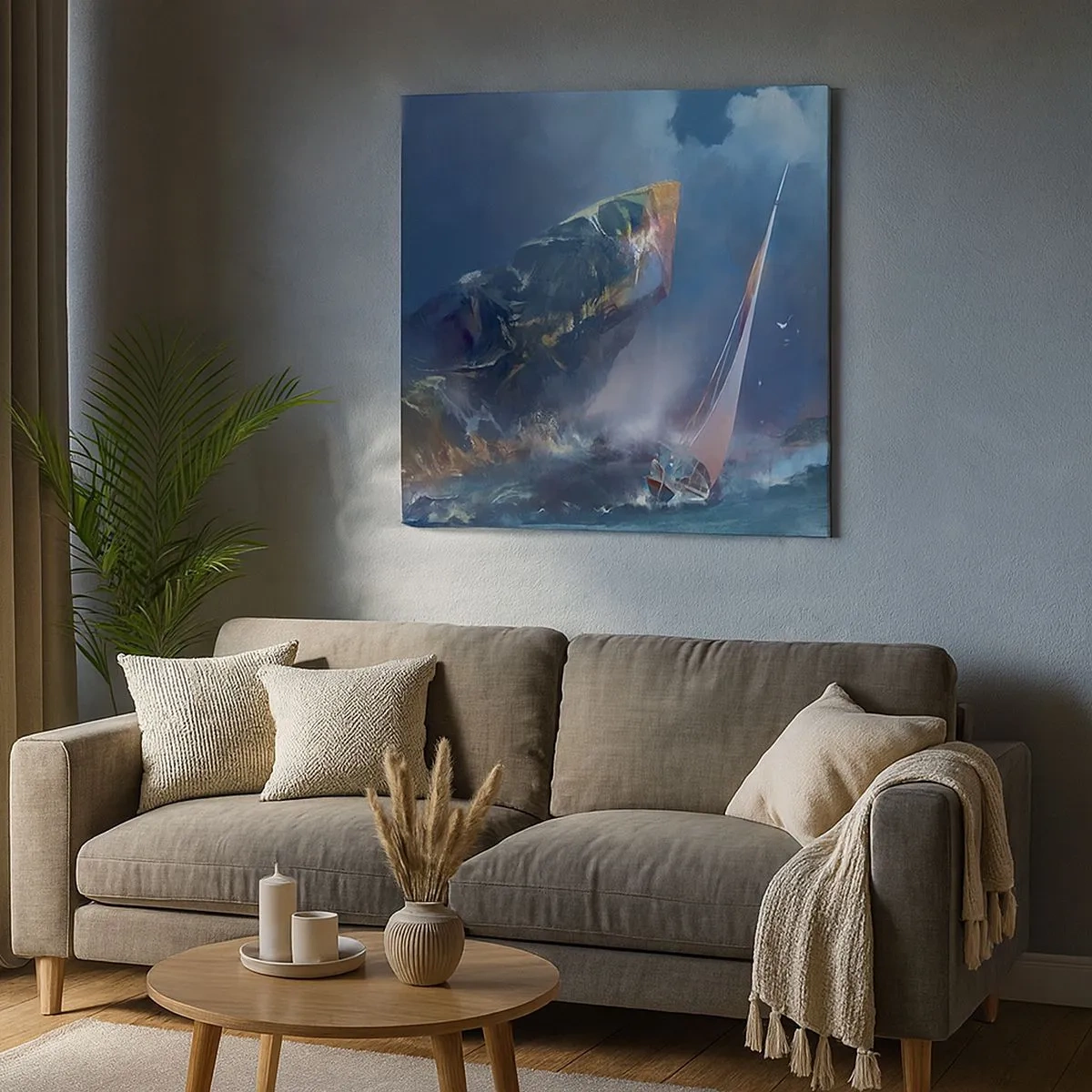 Canvastavla - Bild på duk - Modig vinner - 30x30 cm