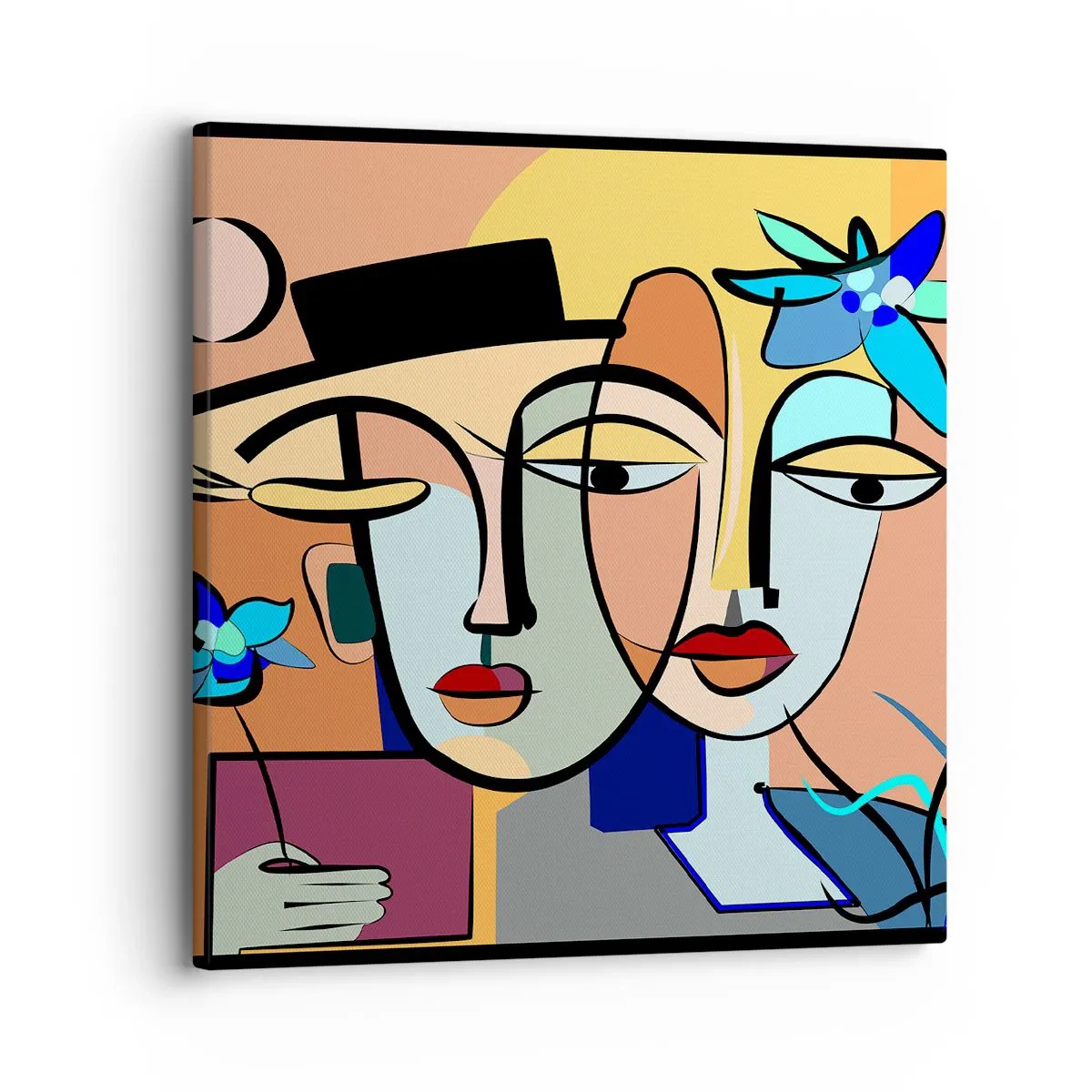 Canvastavla - Bild på duk - Picassos randez vous - 30x30 cm