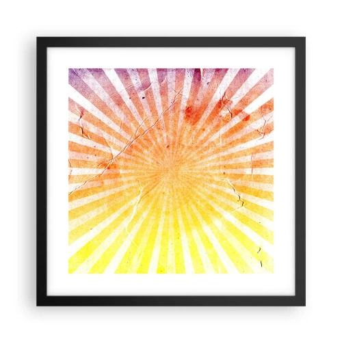 Affisch i svart ram - Solupp- och nedgångar - 40x40 cm