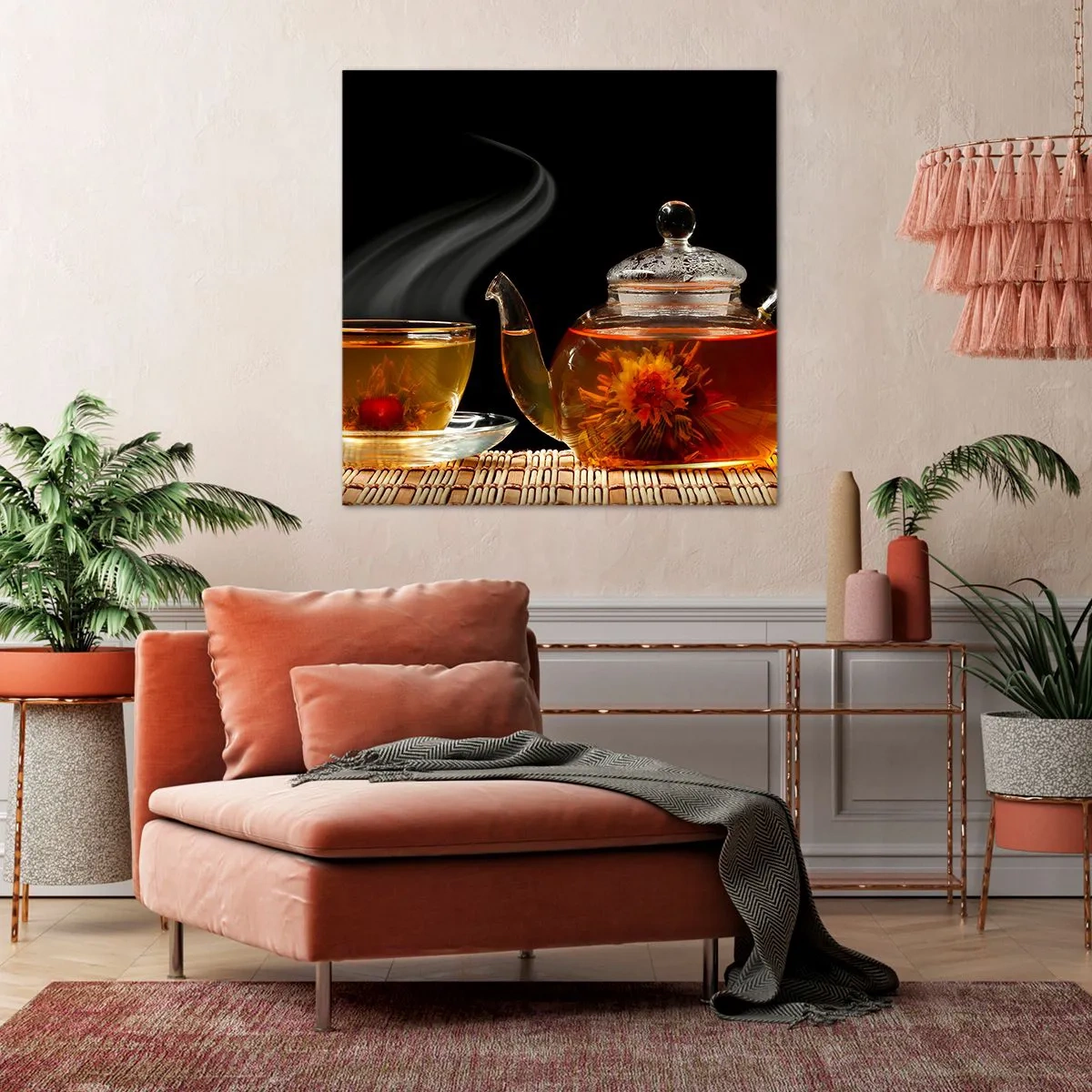 Canvastavla - Bild på duk - Magin och konsten att brygga te - 70x70 cm