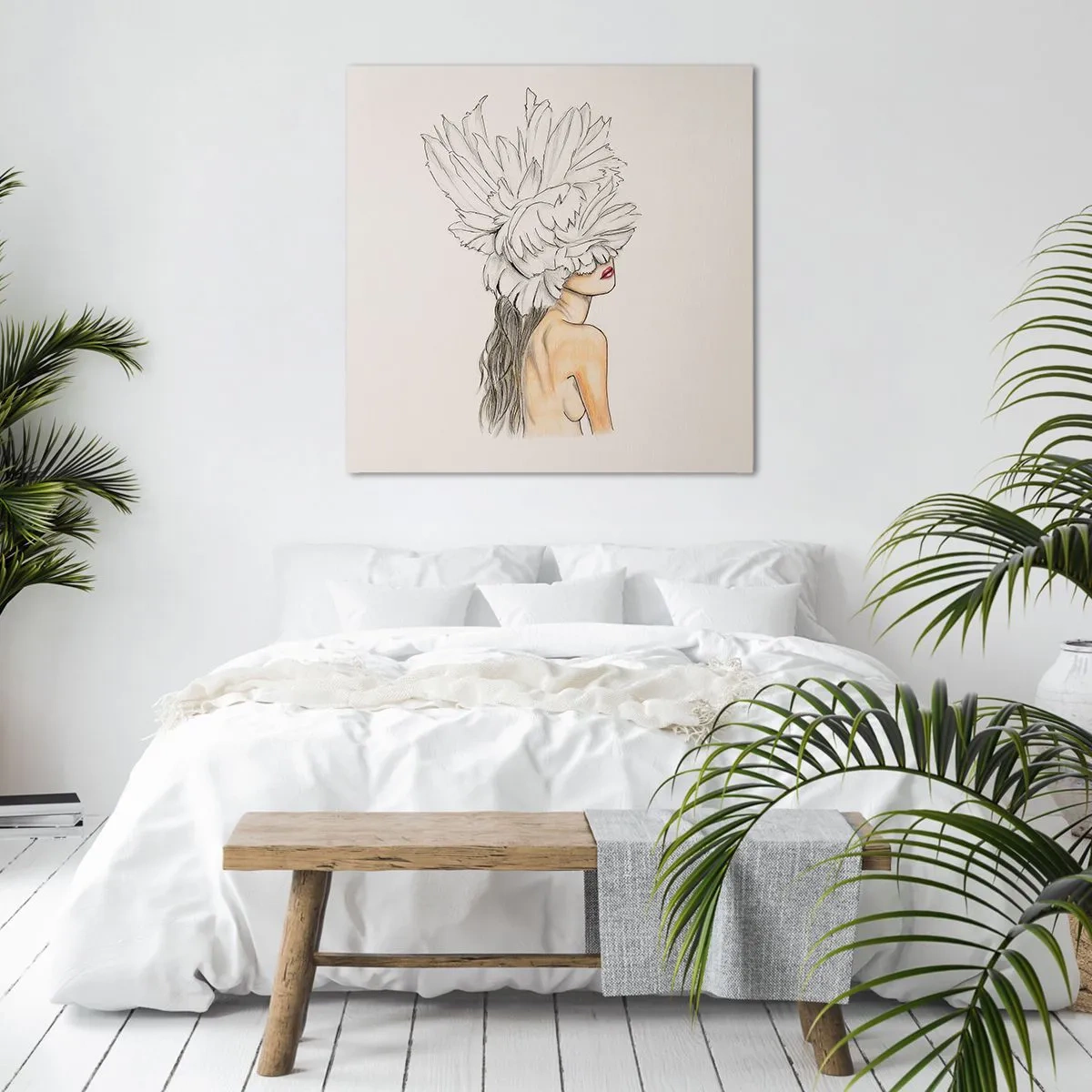 Canvastavla - Bild på duk - Krönt skönhet - 70x70 cm