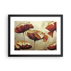 Affisch i svart ram - Ängsblommor - 40x30 cm