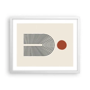 Affisch i vit ram - Formernas och färgernas magnetism - 50x40 cm