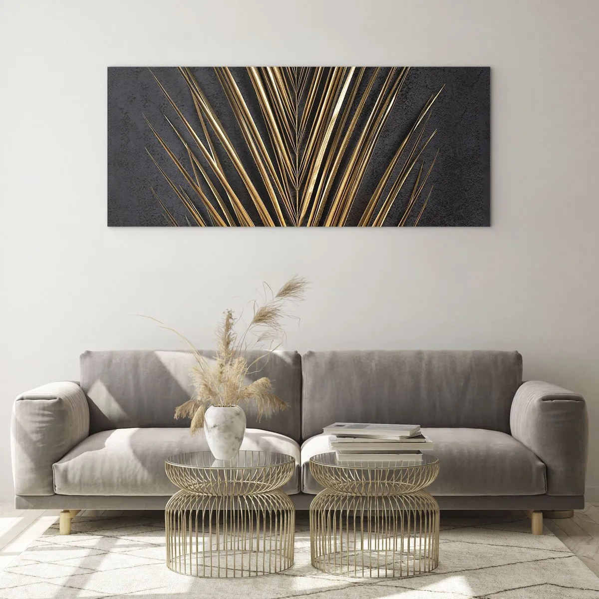 Glastavla - Bild på glas - Tropikens guld - 100x40 cm