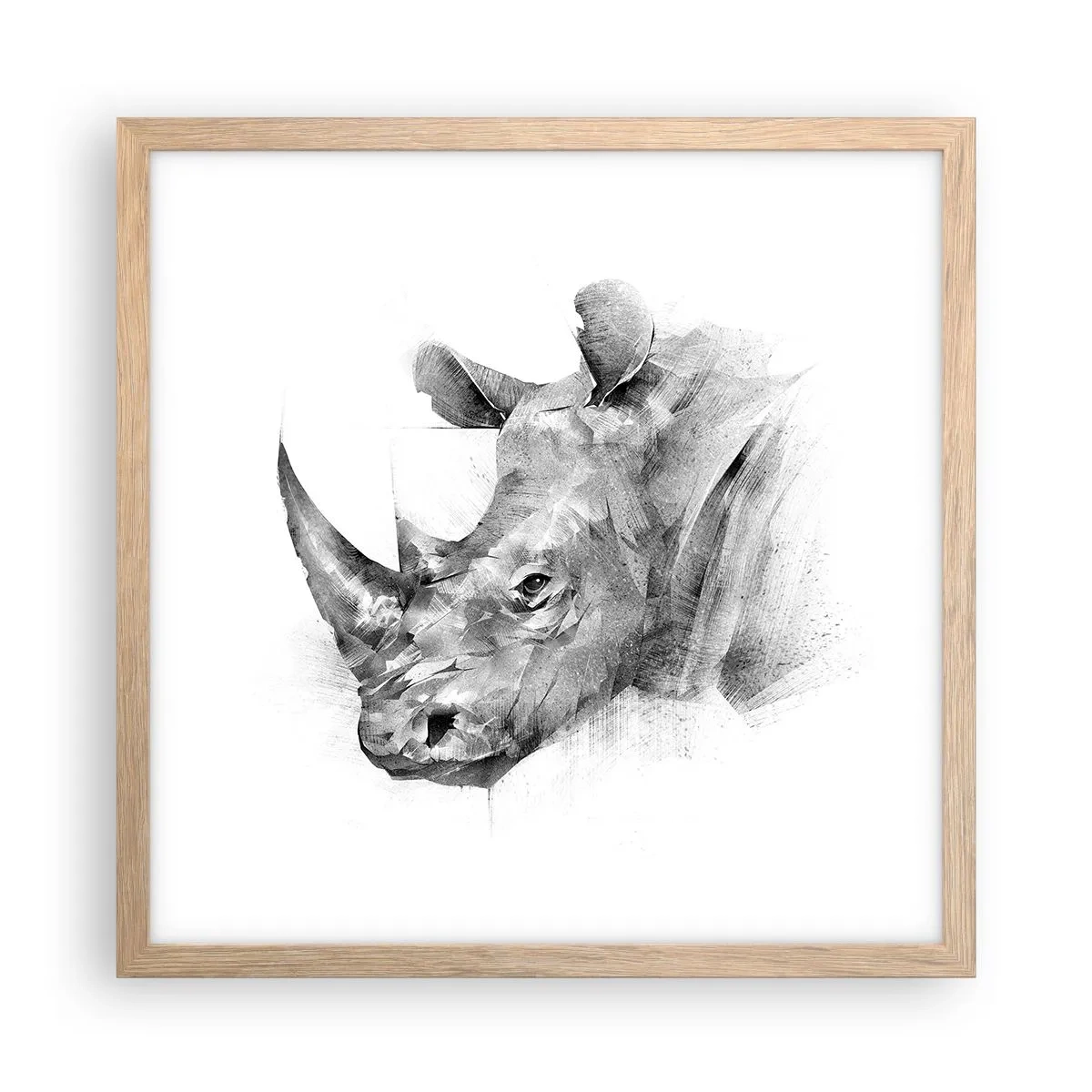 Affisch i ram av ljusek - Afrikansk porträtt - 40x40 cm