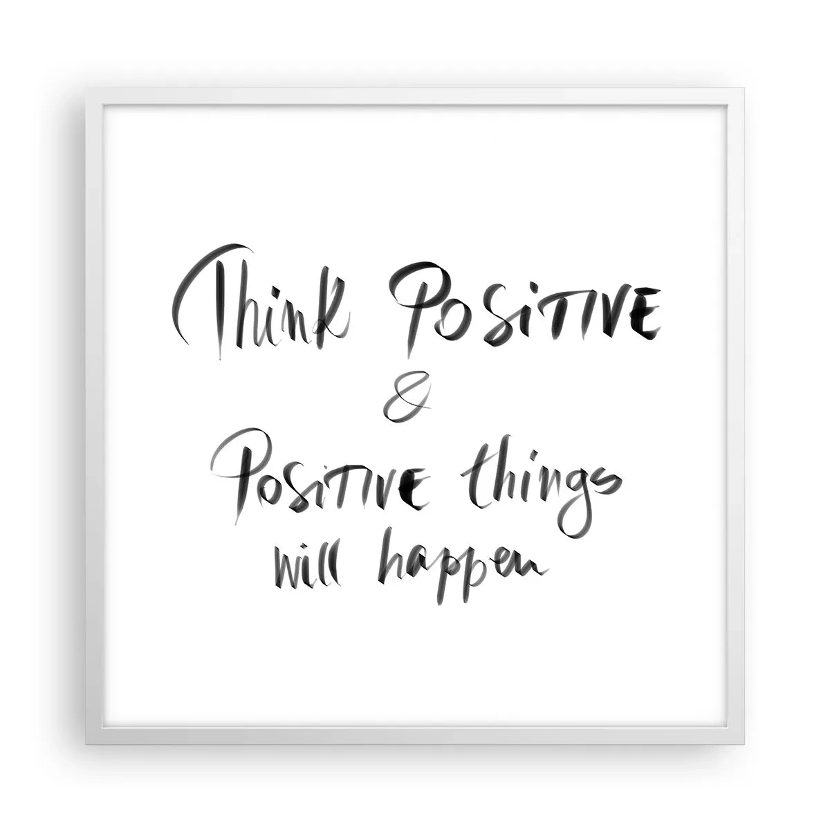 Affisch i vit ram - Hur ska man leva? - 60x60 cm