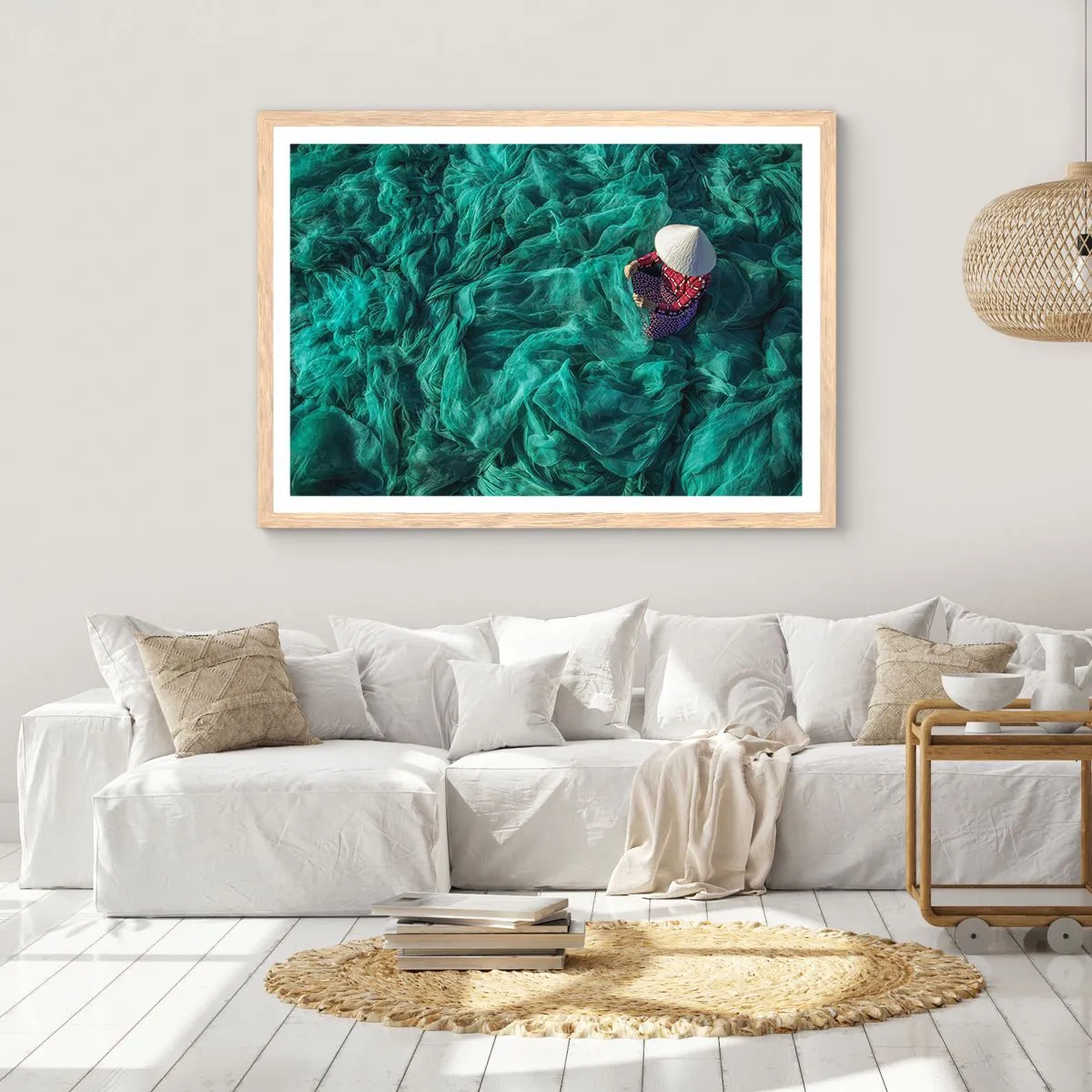 Affisch i ram av ljusek - I nätens hav - 70x50 cm