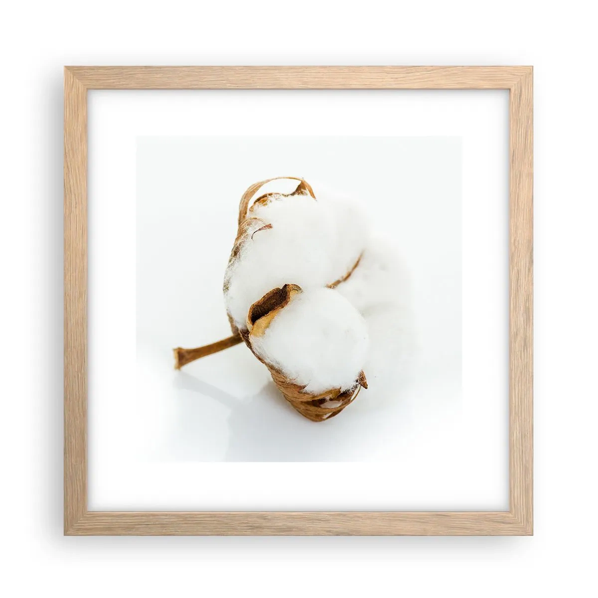 Affisch i ram av ljusek - Mjuk av naturen - 30x30 cm