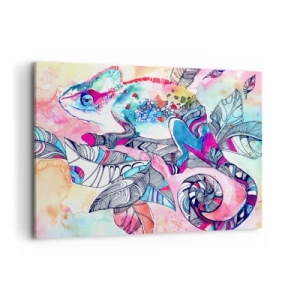 Canvastavla - Bild på duk - Färgglad som vår värld - 100x70 cm