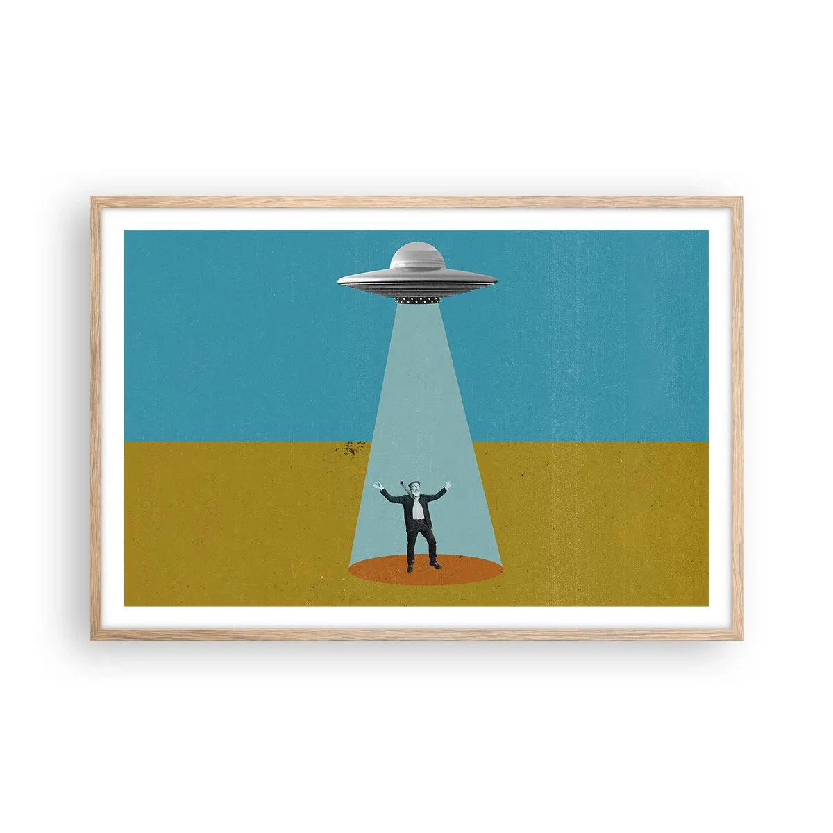 Affisch i ram av ljusek - Ett nära möte - 91x61 cm