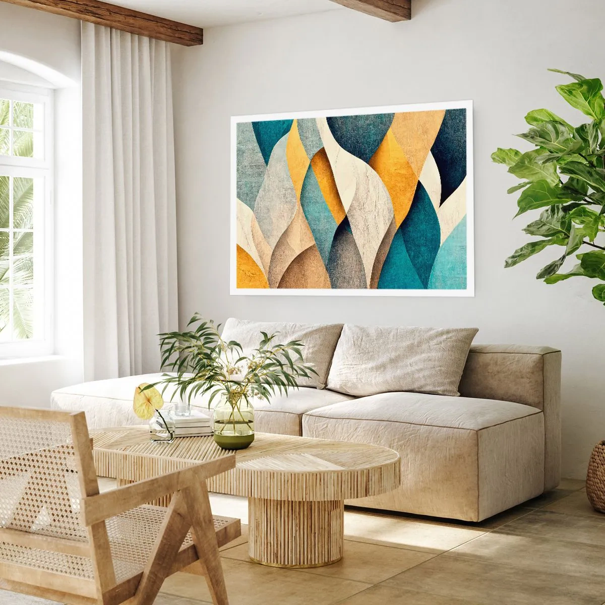 Affisch - Rytm och vågrörelse - 100x70 cm