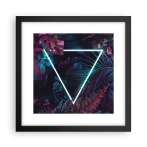 Affisch i svart ram - Trädgård i retrostil - 30x30 cm