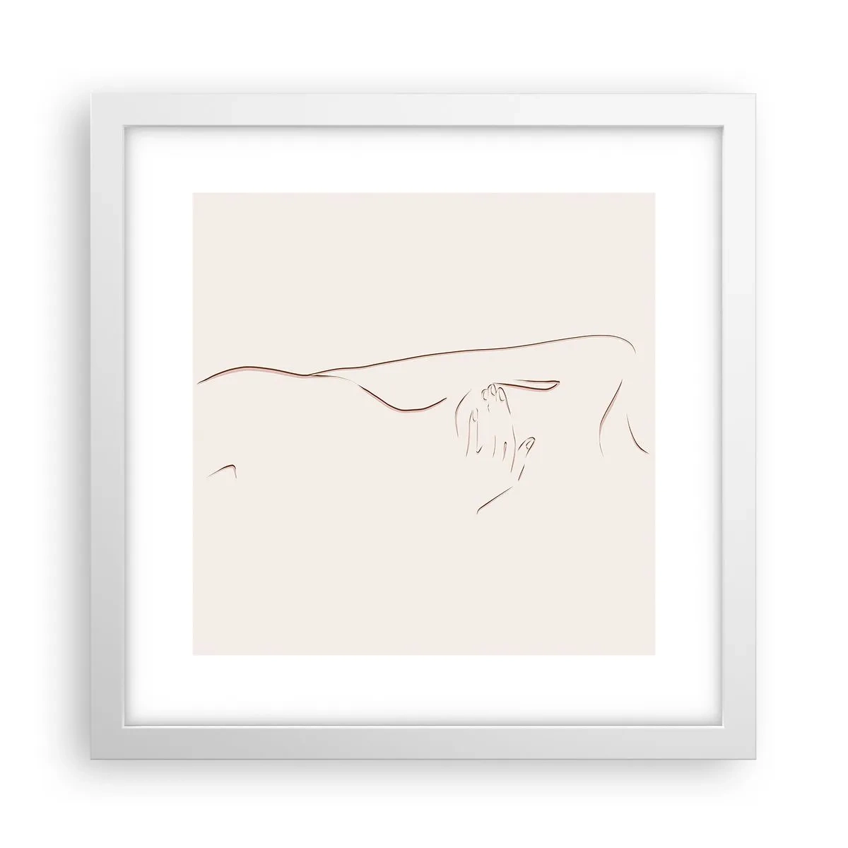 Affisch i vit ram - Begärans form - 30x30 cm